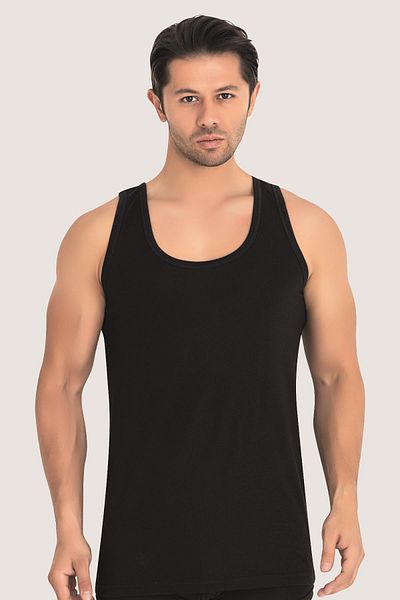 Arma Yıldız Men's Black Undershirt 100% Cotton