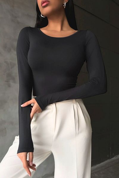 Ladima Γυναικεία μπλούζα με γιακά Princess Anthracite