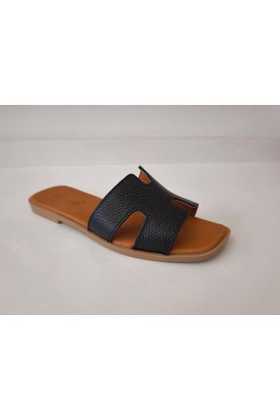 Herayakkabi Women's Leather Slippers Non-Slip Sole Soft Wearable