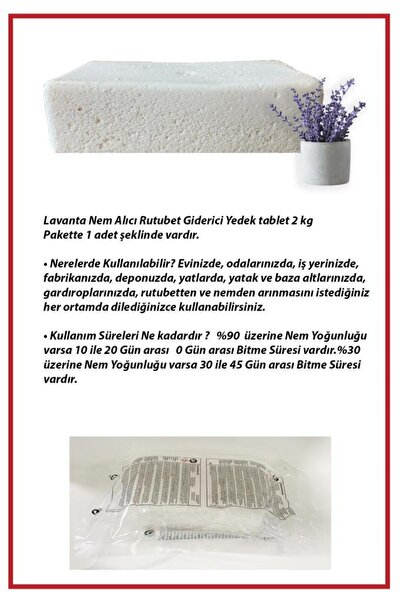 Saban 2 Kg. Nem Alıcı Yedek Tablet Lavanta