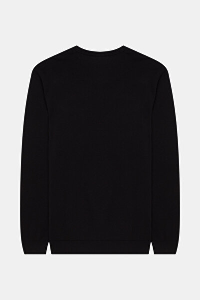 W Collection Black Polo Collar Long Sleeve Sweater