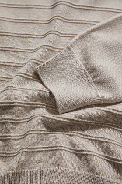 W Collection Stone Polo Neck Long Sleeve Sweatshirt