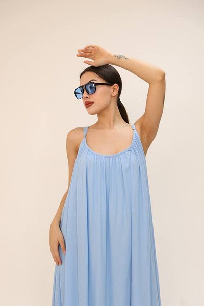 OTAKU Rochie de damă, cu lungime midi, cu bretele reglabile, cu decolteu, pliat, cu căptușeală