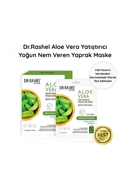 DR.RASHEL Aloe Vera Yatıştırıcı Yoğun Nem Veren 10’lu Yaprak Maske Tüm Cilt T...