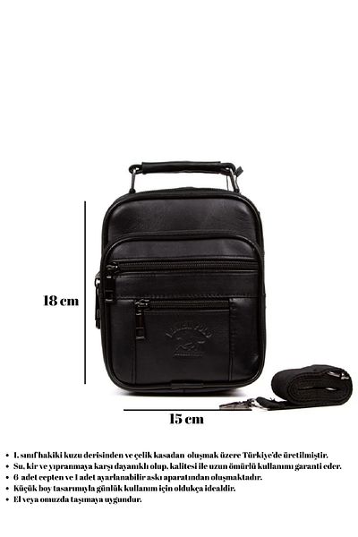 Newish Polo Cerff Leather Clup Men's Leather Case Bag (small)