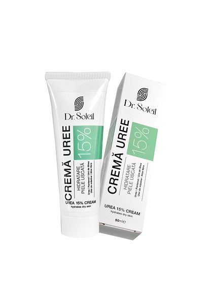 Dr. Soleil Cremă cu 15% uree, pantenol, unt de shea, ulei de măsline și aloe vera, 50 ml