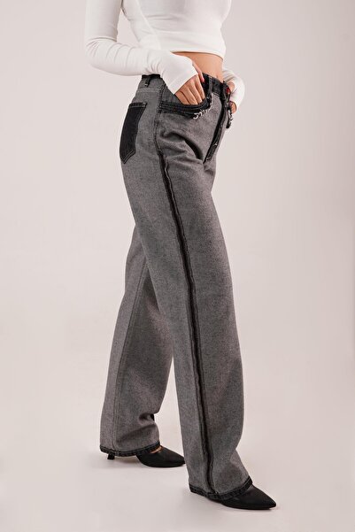 Hipo Trend Ters Dikiş Ters Model Siyah Jean Pantolon