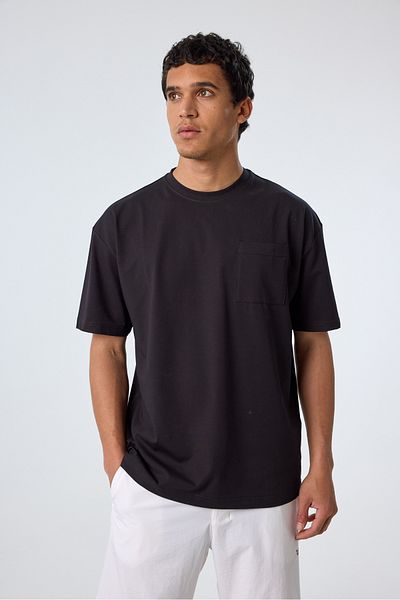 bilcee Ανδρικό μπλουζάκι Anthracite Oversize με τσέπη 4582