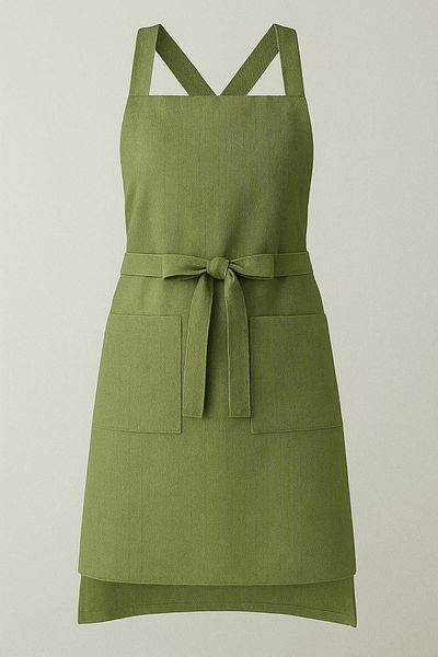 Myscrubs Cross Binding Cotton Chef Apron / Criss@Cross Duck Cotton Apron