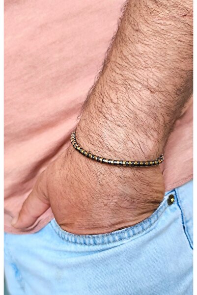 Ayza Snake Hematite Men Bracelet 4Mm/Design Bracelet