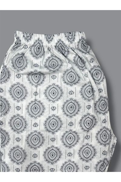Erdenay Tekstil Patterned Combed Cotton Women's Pajama Bottoms