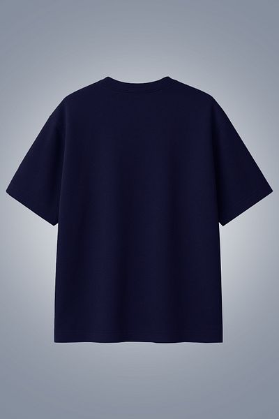 bilcee Men's Dark Navy Blue Oversize Pocket T-Shirt 4582