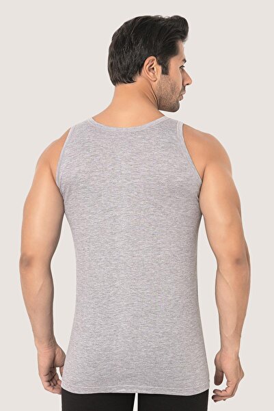 Arma Yıldız Men's Gray Combed Cotton Tank 100% Cotton 3 Pack