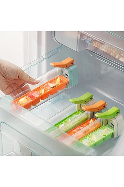 Mi-ÇA HOME 6-Slot Practical Pressed Cube Ice Mold New Generation Ice Mold Press Use Icebox Cold Ice Container