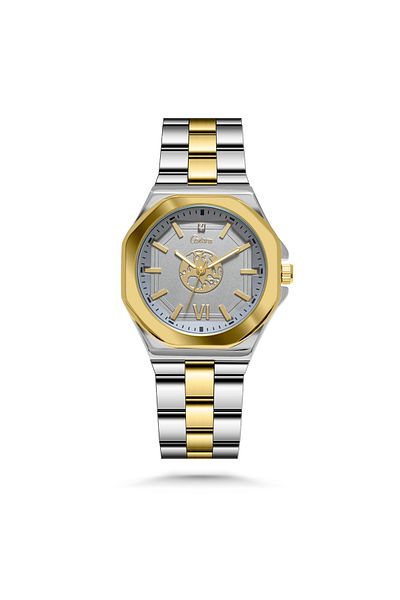 catera Men's Watch with Steel Band, 20 Meters Water Resistant, Grey Dial