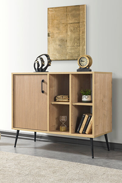 Evmo Home 4110 Şile ( METAL AYAKLI METAL KULPLU) 100 Cm Konsol - Tv Ünitesi -...