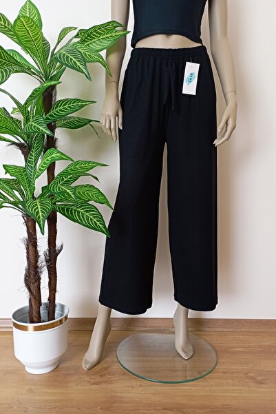 VİP BERA TEKSTİL Kadın 1. Kalite Likralı Penye Bol Paça Pantolon