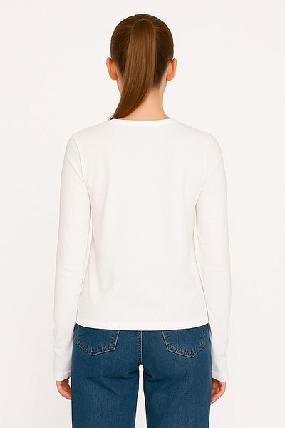 vesantia Finger Snap Long Sleeve Crew Neck Lycra Body