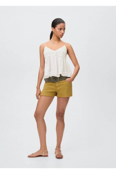 Mango Teen Bluză croșetată cu bretele