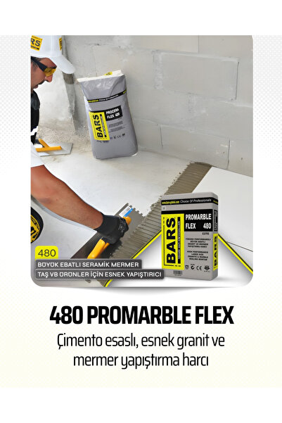 BARS Promarble Flex – Yüksek Performanslı Granit & Mermer Seramik Harcı C2te