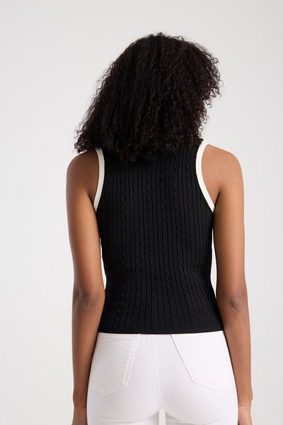 İLKCET MODA Tricotaj pentru femei cu decolteu în V