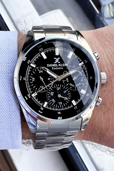 Daniel Klein Exclusive Men Wristwatch 3 Atm Waterproof Silver Color Steel Band Gift Bracelet Dke2125C3