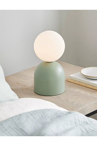 ASR Yeşil Küre Abajur Başucu Masa Üstü Aydınlatma Gece Lambası 1 Adet Kablolu...