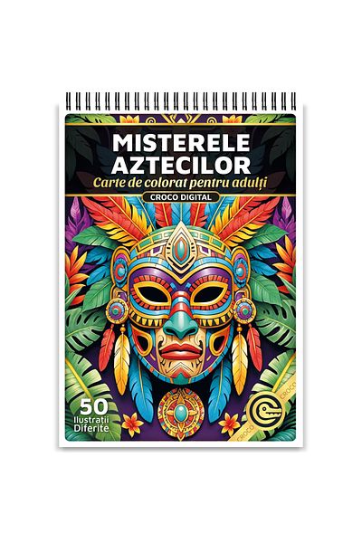 OEM Adult Coloring Book, Aztec Mysteries, 50 Antistress Illustrations for Relaxation