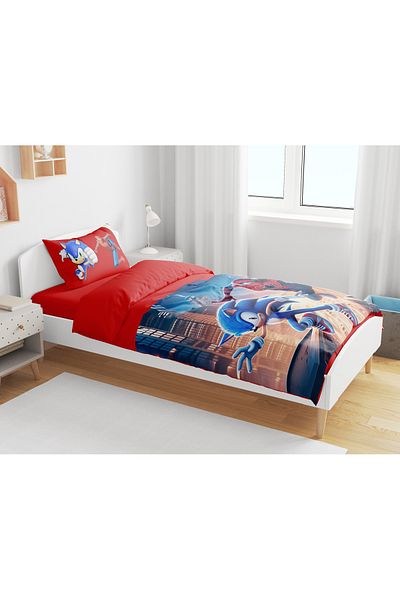 Erays Home Spiderman Sonic 3D Digital Printed Single Boy Duvet Cover Set