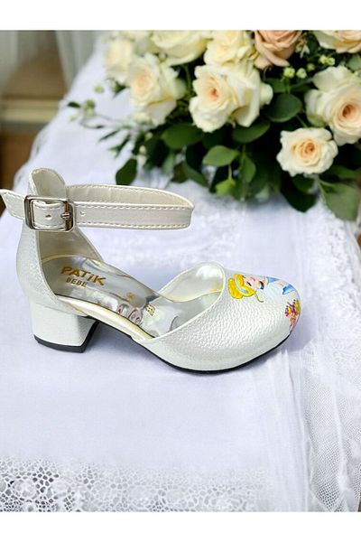 pediashoes Girl's Little Heel Princess Figured Evening Dress Shoes