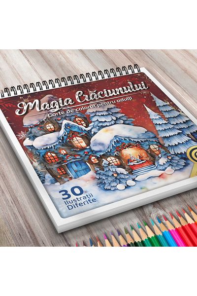 OEM Adult Coloring Book, The Magic of Christmas, 30 Christmas Illustrations