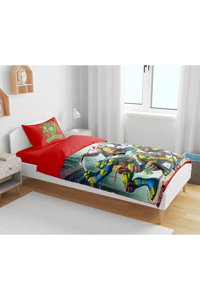 Erays Home Ninja Turtles 3D Digital Printed Single Boy Duvet Cover Set