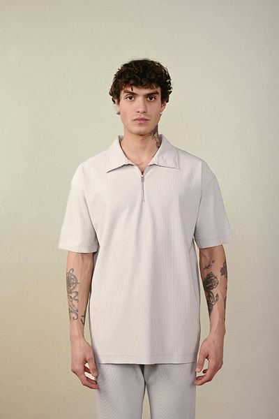 İLKCET MODA Ανδρικό μπλουζάκι Ottoman Oversize με φερμουάρ