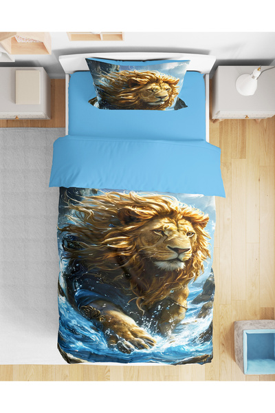 Erays Home طقم غطاء لحاف فردي مطبوع رقميًا ثلاثي الأبعاد من Lion King