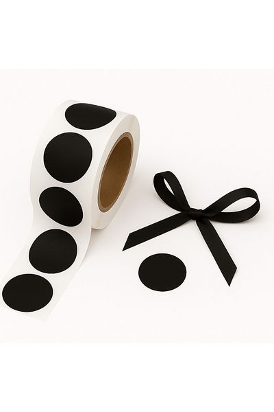 reprodesign Black Colored 3 cm Adhesive Dot Label 20 Pieces