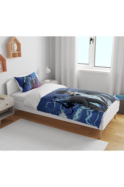 Erays Home Solo Leveling Anime 3D Digital Printed Set de husă de pilota pentru un singur set de lenjerie de pat pentru adolescenți
