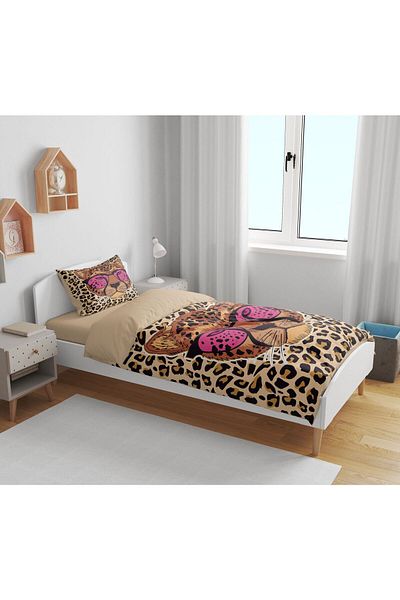 Erays Home Σετ παπλωματοθήκης Leopard Printed 3D Single Luxury