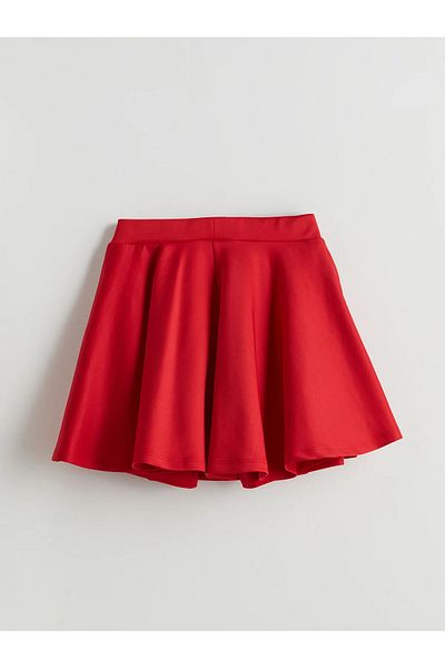 LC Waikiki Red Elastic Waist Girl's Shorts Skirt