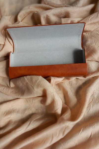 Singularis Hard Glasses Case - Faux Leather Texture with Protective Cover, Handmade Glasses Storage Case