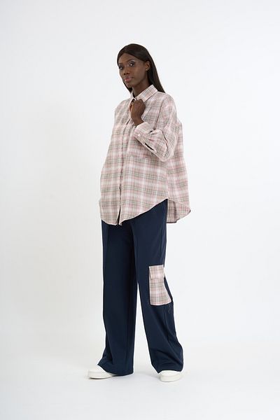 HANIQA Women's Sports Casual Suit with Plaid Detail |   36-42