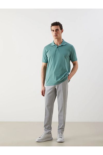 LC Waikiki Ανδρικό μπλουζάκι LCWAIKIKI Classic μαύρο πόλο με κοντό μανίκι πικέ