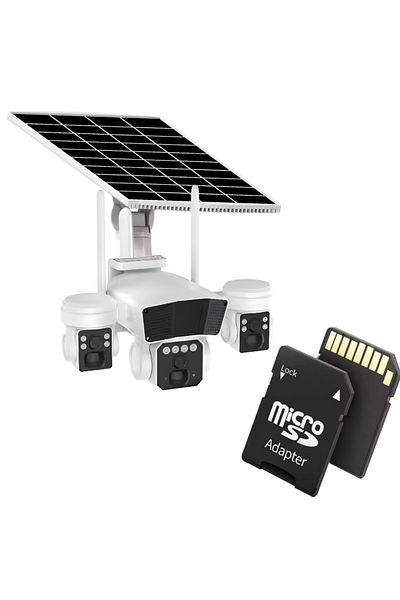 TodayShop Camera de Supraveghere Solara 4G TL3 cu 3 Senzori PIR, Baterie 16000mAh, Viziune Nocturna, 10w si Ca