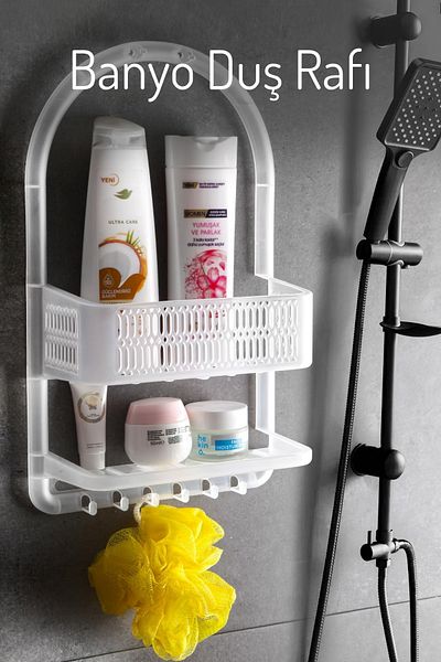Nandy Home Οργανωτής ραφιών μπάνιου πολλαπλών ματιών με κρεμάστρα τοίχου