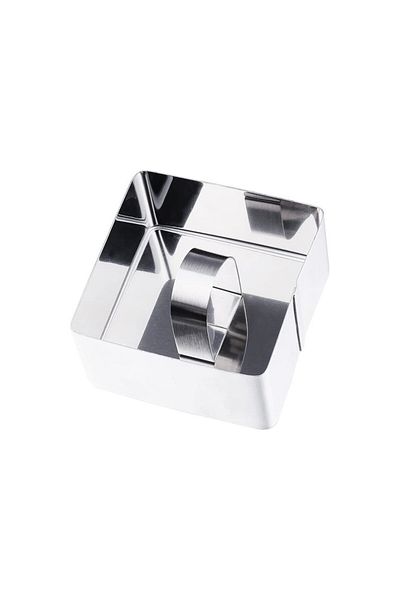 Ghidini Daily decorative dish, stainless steel, square, with strainer, 8x5.5 cm