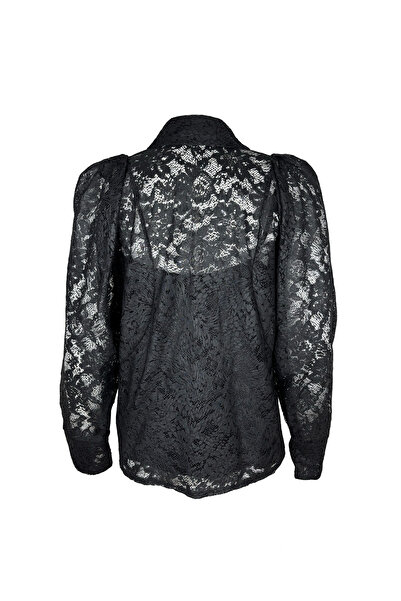 KAMEYA Siyah Dantel Gömlek