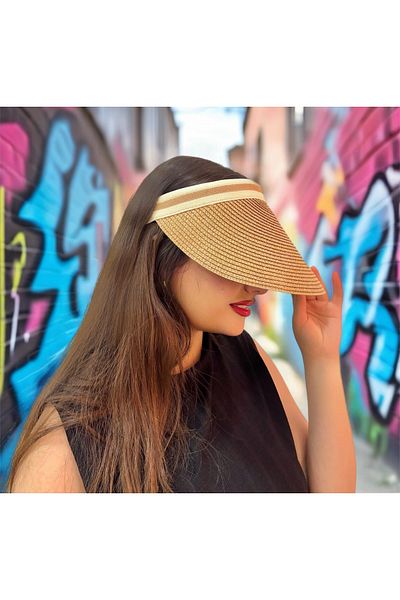 ZERAMİNE Straw Visor Hat