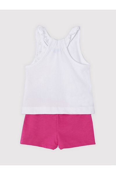 MAYORAL Girl Top and shorts set 1242 White, Pink