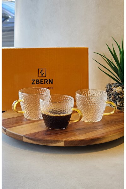 ZBERN 6'lı 110 ml Çay Kahve Espresso Cam Bardak Fincan