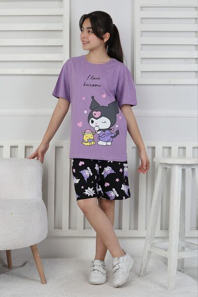 YUMİYUMM Girl's Character Printed Shorts Set