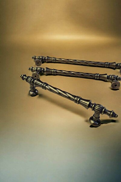 Dizaynhouse 160 mm Burgu Serisi Antik Sarı Dolap ve Çekmece Kulpu, Metal Eskitme Dolap ve Çekmece Kulpları